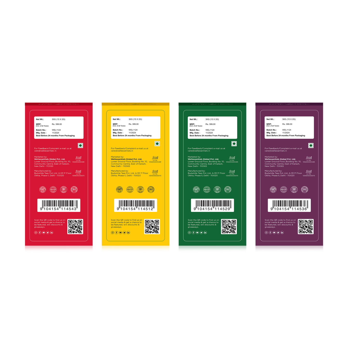 Pack of 4 - Herbal Goodness