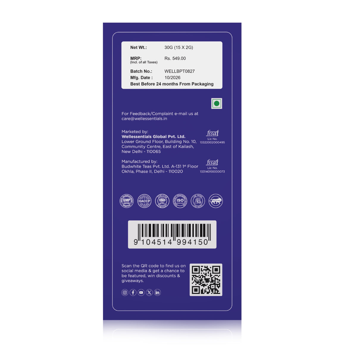 Blue Pea Detox Herbal Infusion
