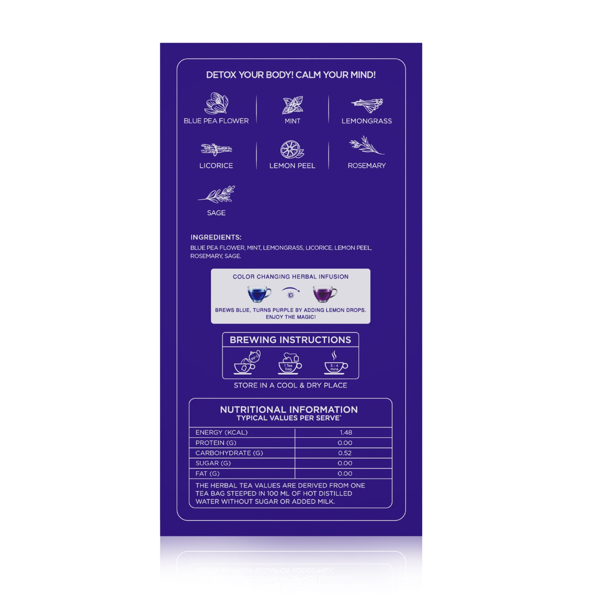 Blue Pea Detox Herbal Infusion