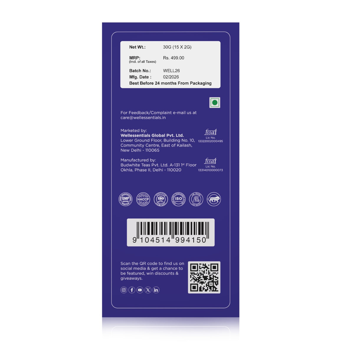 Blue Pea Detox Herbal Infusion